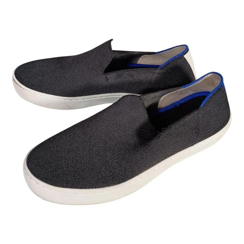 Rothys Loafers Flats Round Toe Black Knit Women's 6.5 - Picture 3 of 10